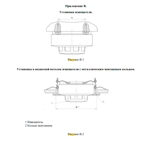 Крепление пожарных извещателей на подвесной потолок армстронг